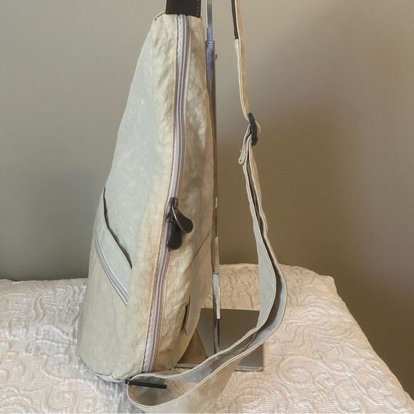 Ameribag Healthy Backpack Crossbody Sling Bag Tan Nylon Size Large Unisex - Picture 6 of 7